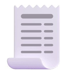 An invoice receipt